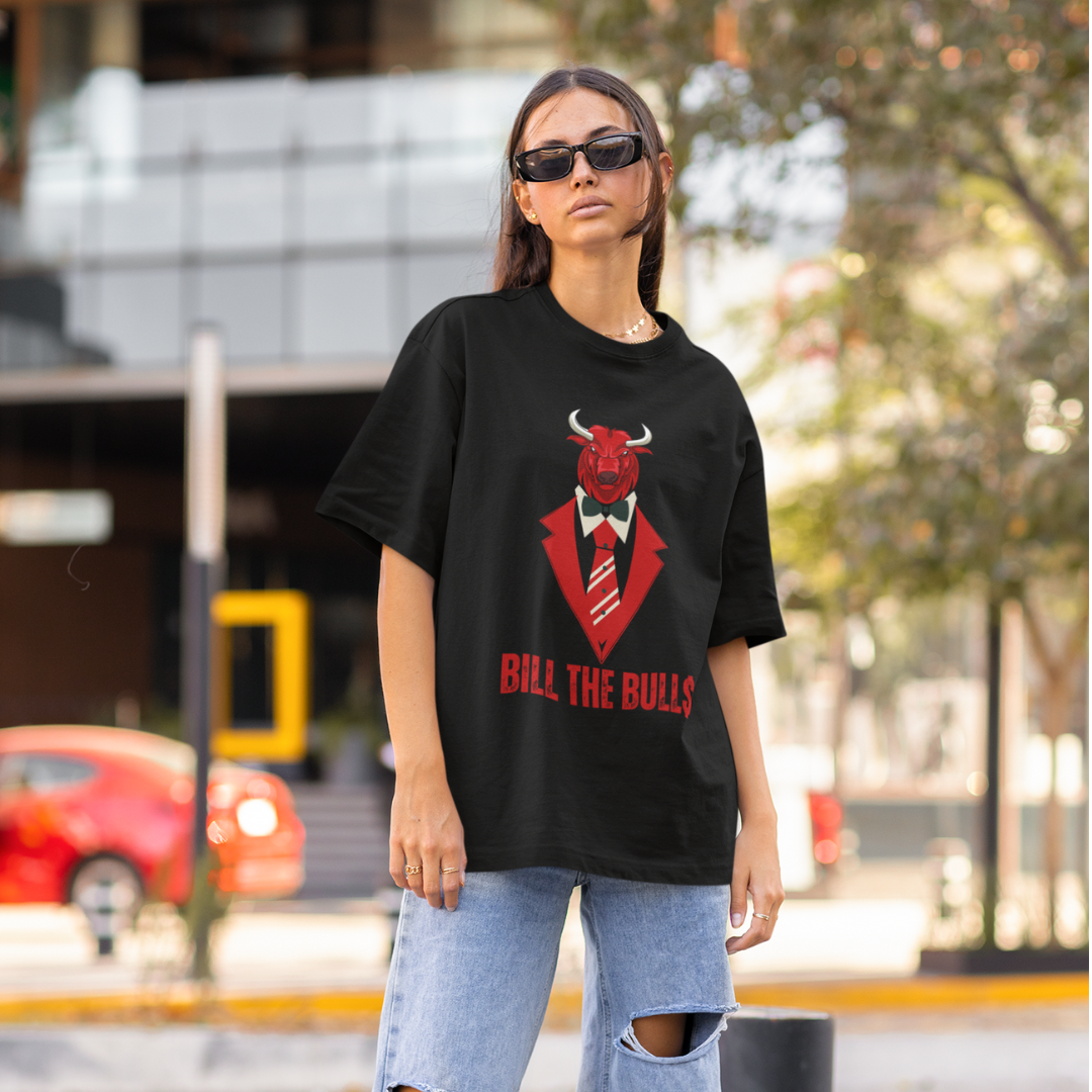 Bill the Bulls – The Ultimate Trendy Oversized T-Shirt for Your Wardrobe!