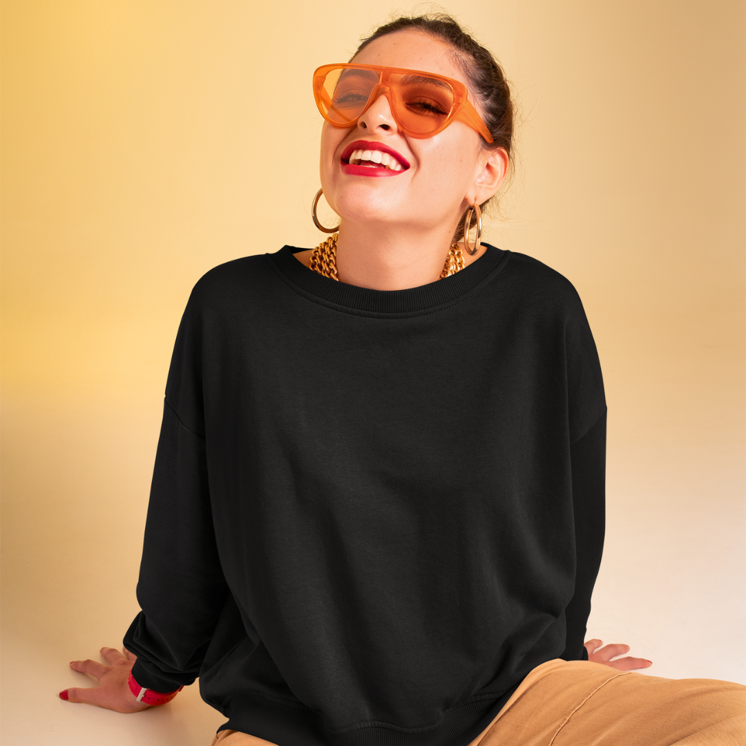 Blackout Vibes - Stay Cool and Cozy with Our Unisex Oversized Sweatshirt This Winter!