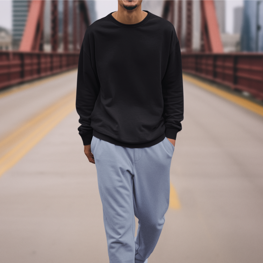 Blackout Vibes - Stay Cool and Cozy with Our Unisex Oversized Sweatshirt This Winter!