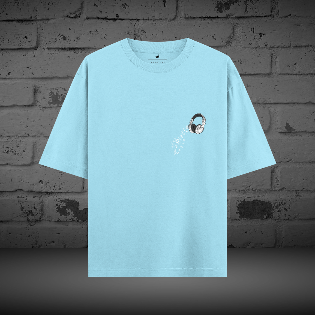 Rhythm Waves Oversized Unisex Tee – Groove to the Beat!