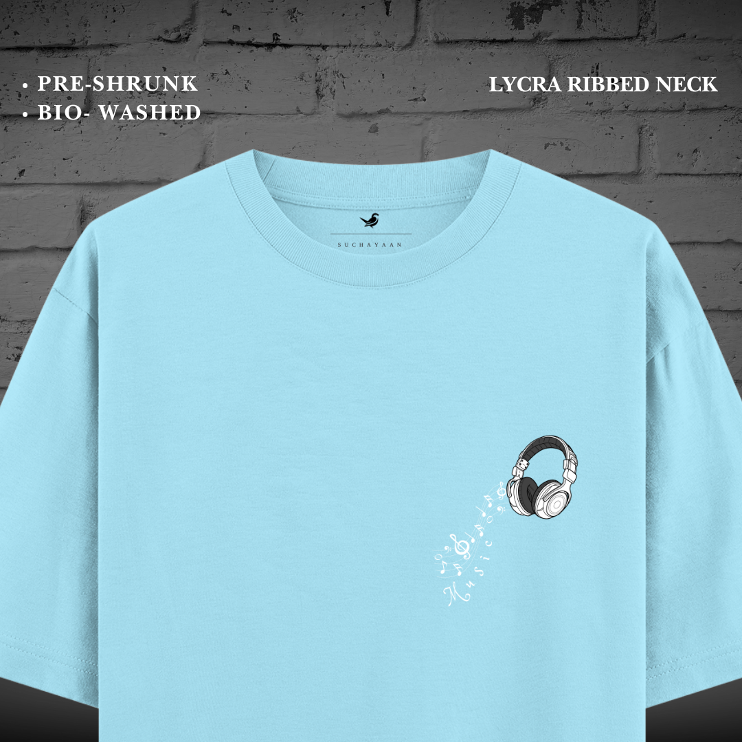 Rhythm Waves Oversized Unisex Tee – Groove to the Beat!