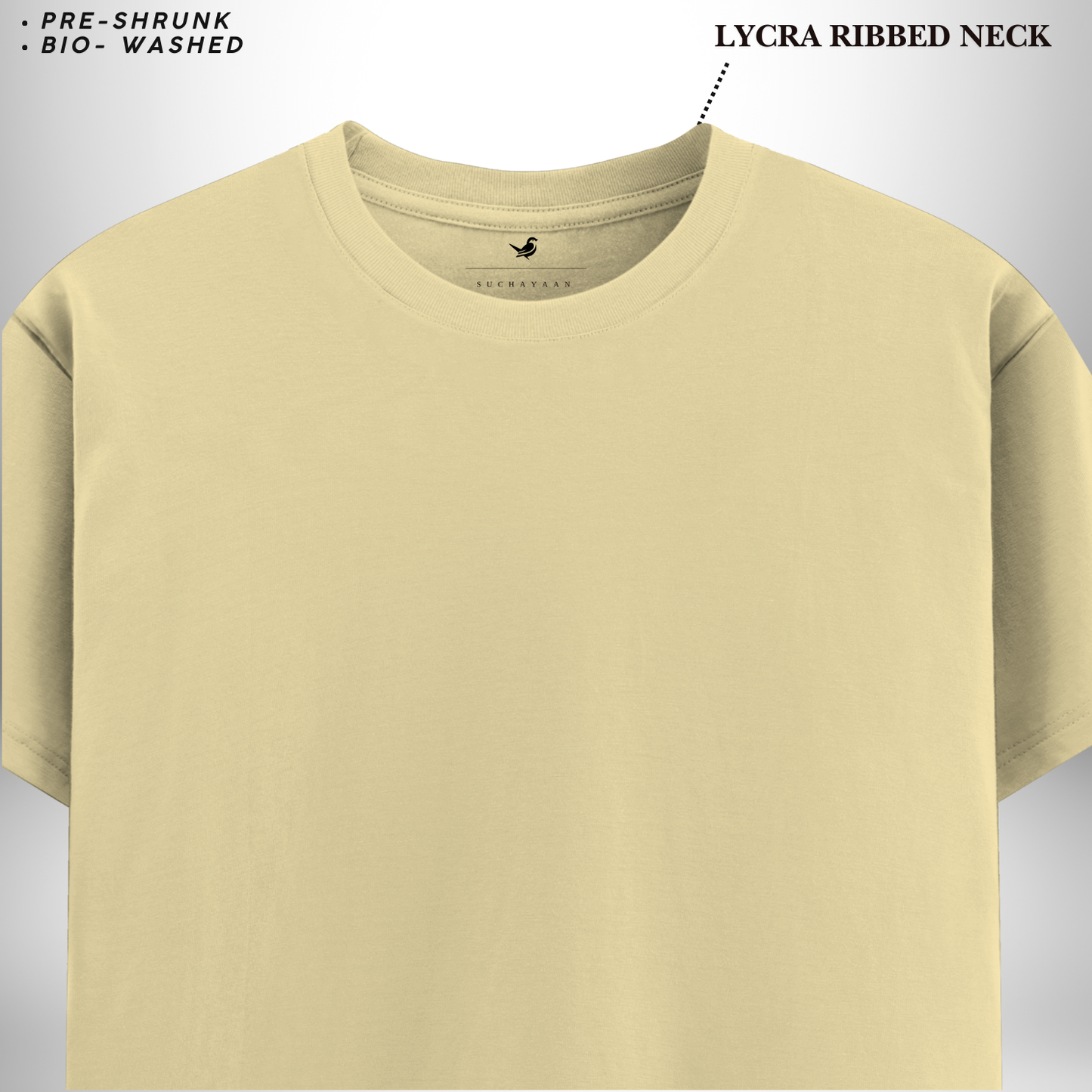 Beige Round Neck T-Shirt – Effortlessly Elegant, Comfortable, and Timelessly Stylish