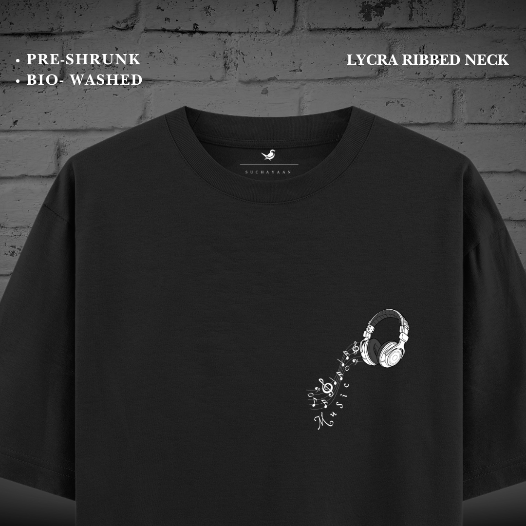 Rhythm Waves Oversized Unisex Tee – Groove to the Beat!