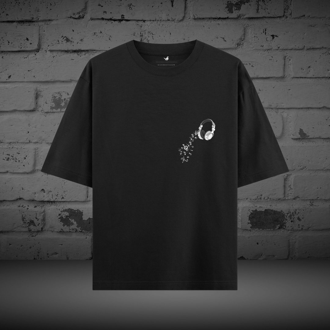 Rhythm Waves Oversized Unisex Tee – Groove to the Beat!