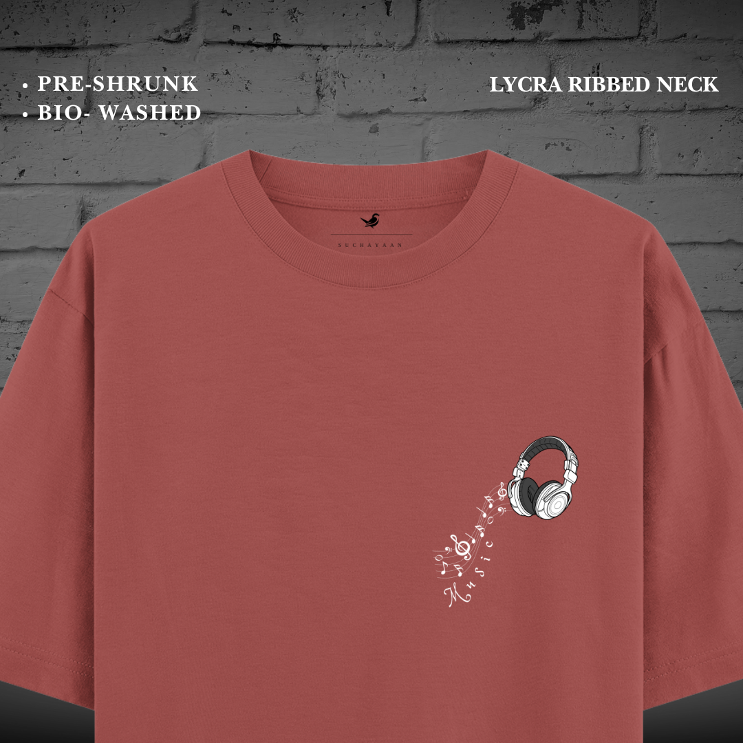 Rhythm Waves Oversized Unisex Tee – Groove to the Beat!