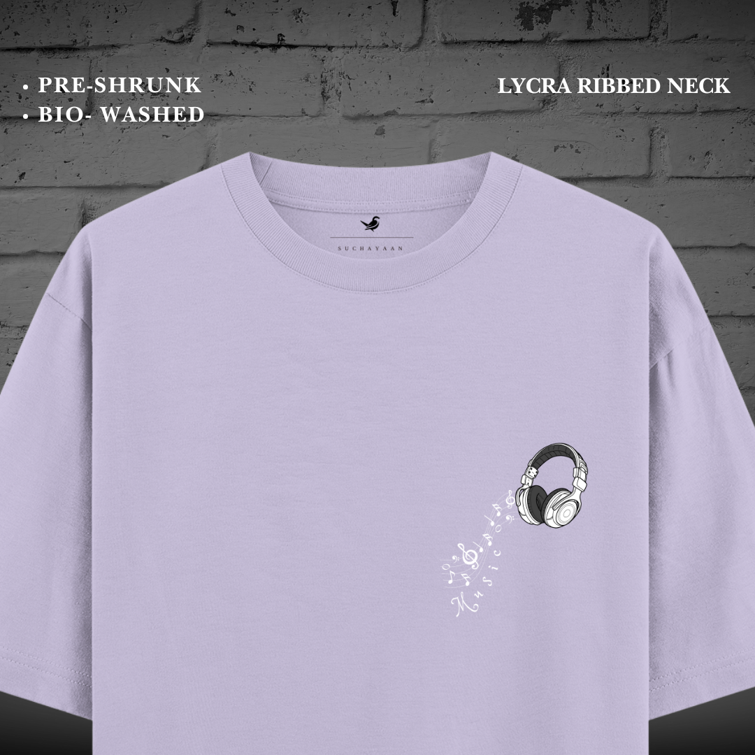 Rhythm Waves Oversized Unisex Tee – Groove to the Beat!