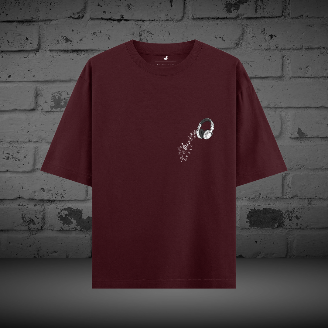 Rhythm Waves Oversized Unisex Tee – Groove to the Beat!