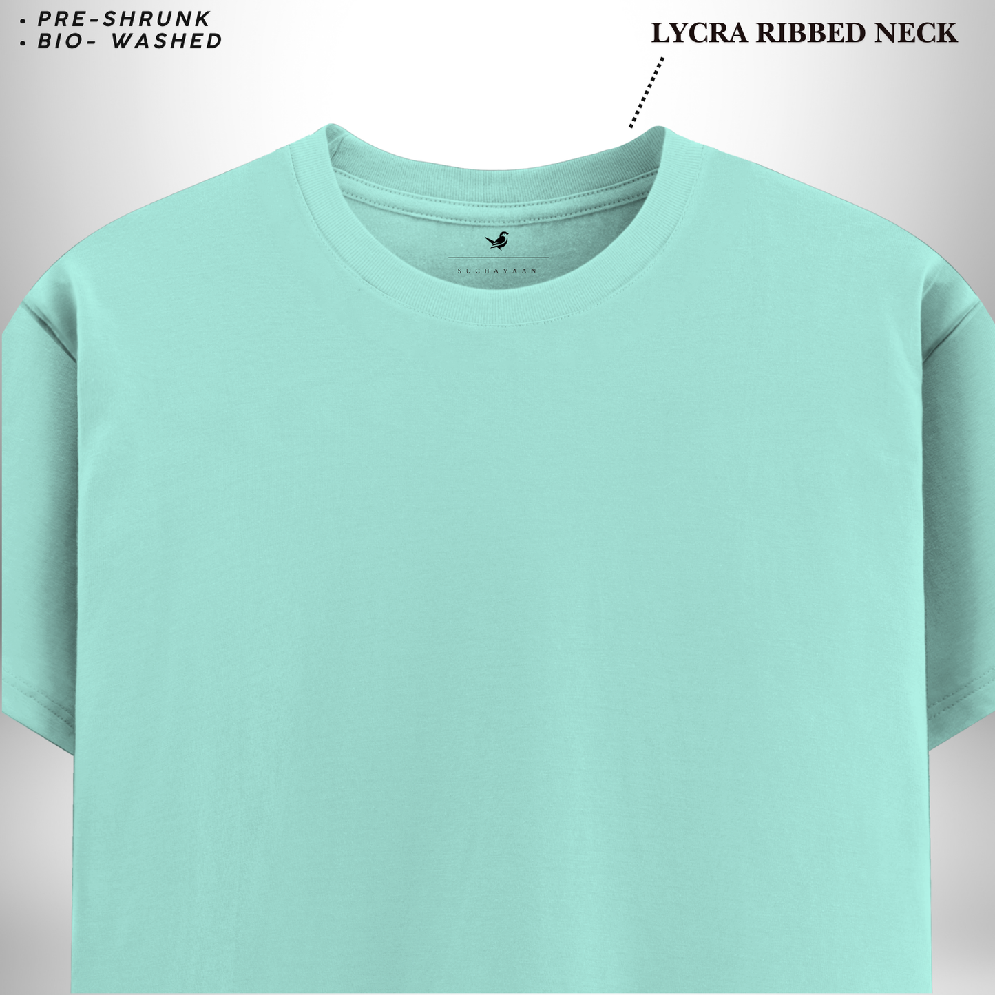 Mint Round Neck T-Shirt – A Refreshing Blend of Comfort, Style, and Cool Elegance!