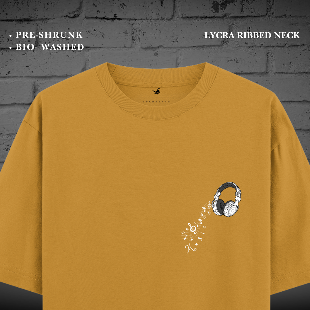 Rhythm Waves Oversized Unisex Tee – Groove to the Beat!