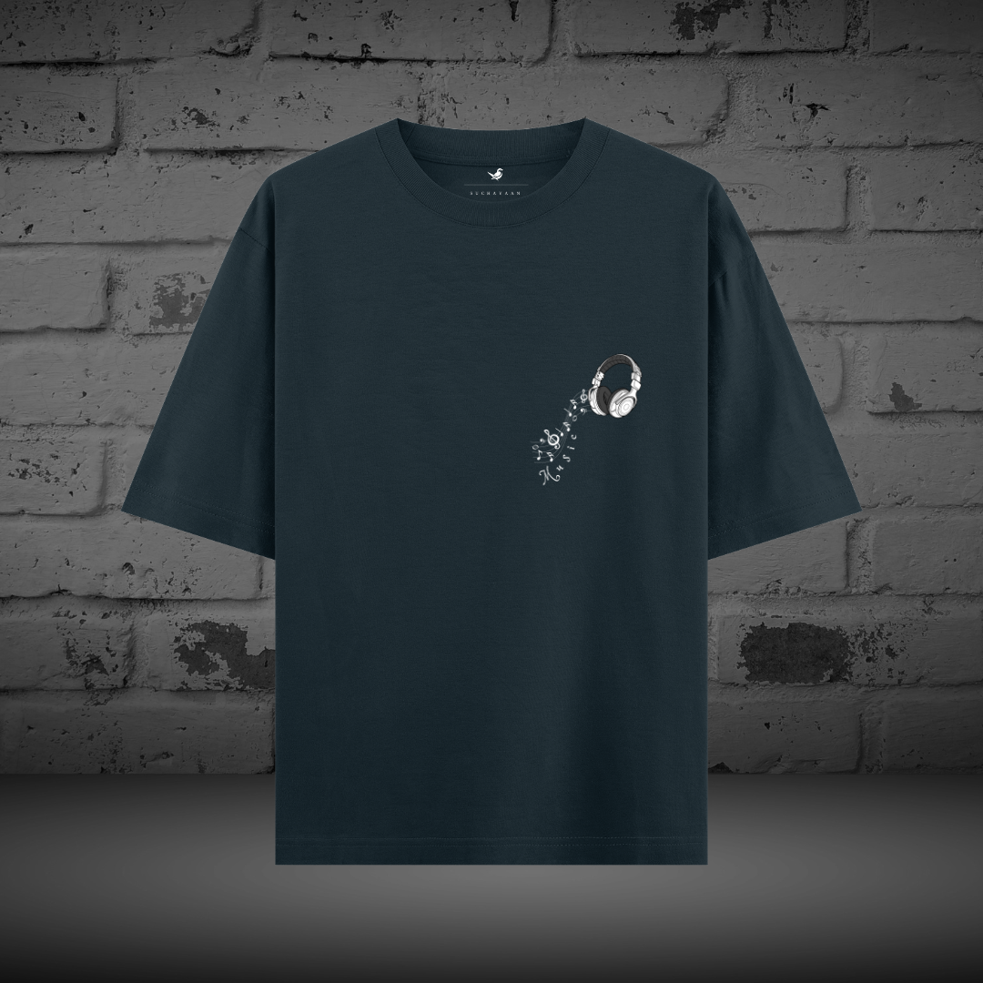 Rhythm Waves Oversized Unisex Tee – Groove to the Beat!