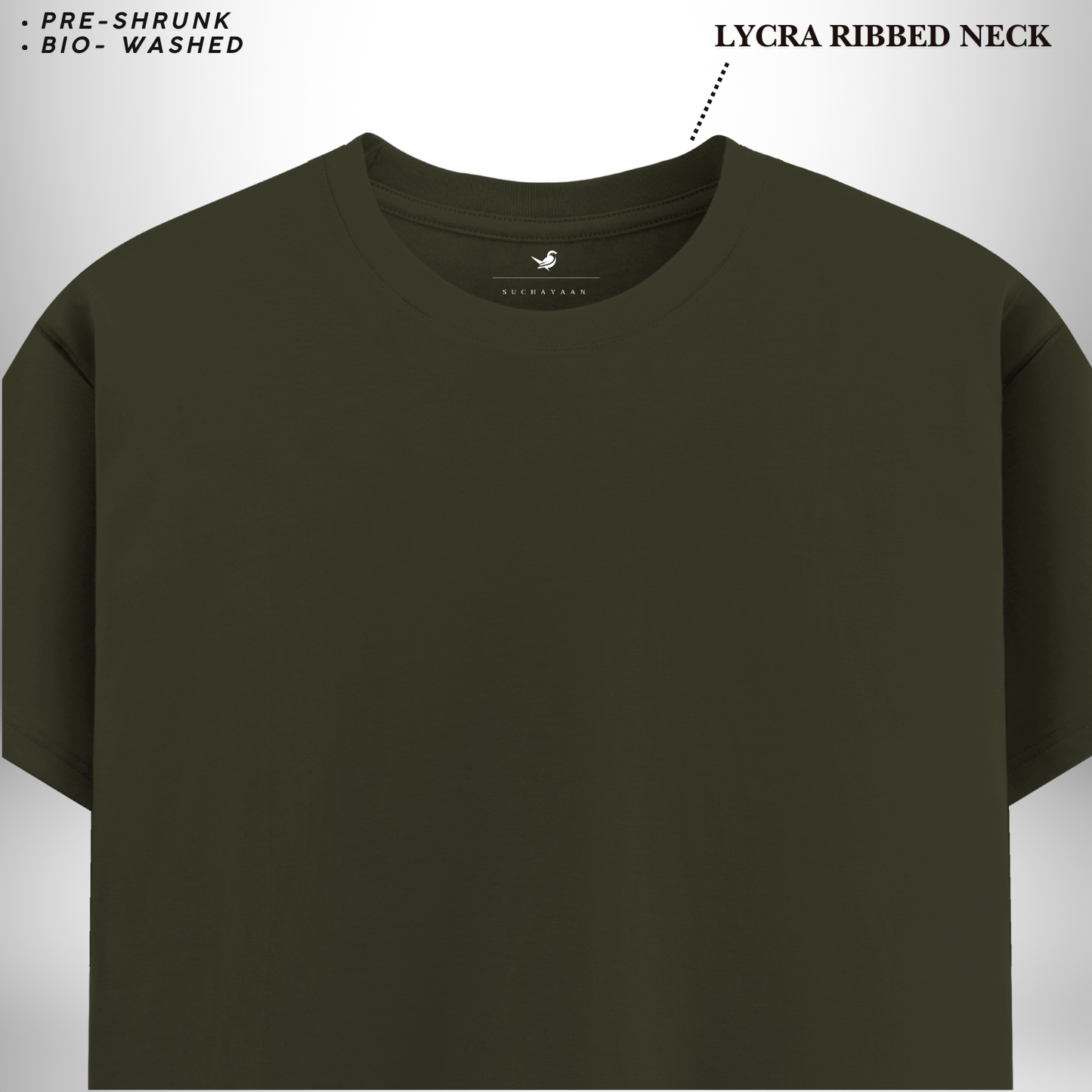 Olive Green Round Neck T-Shirt – The Perfect Balance of Comfort, Style, and Earthy Elegance!