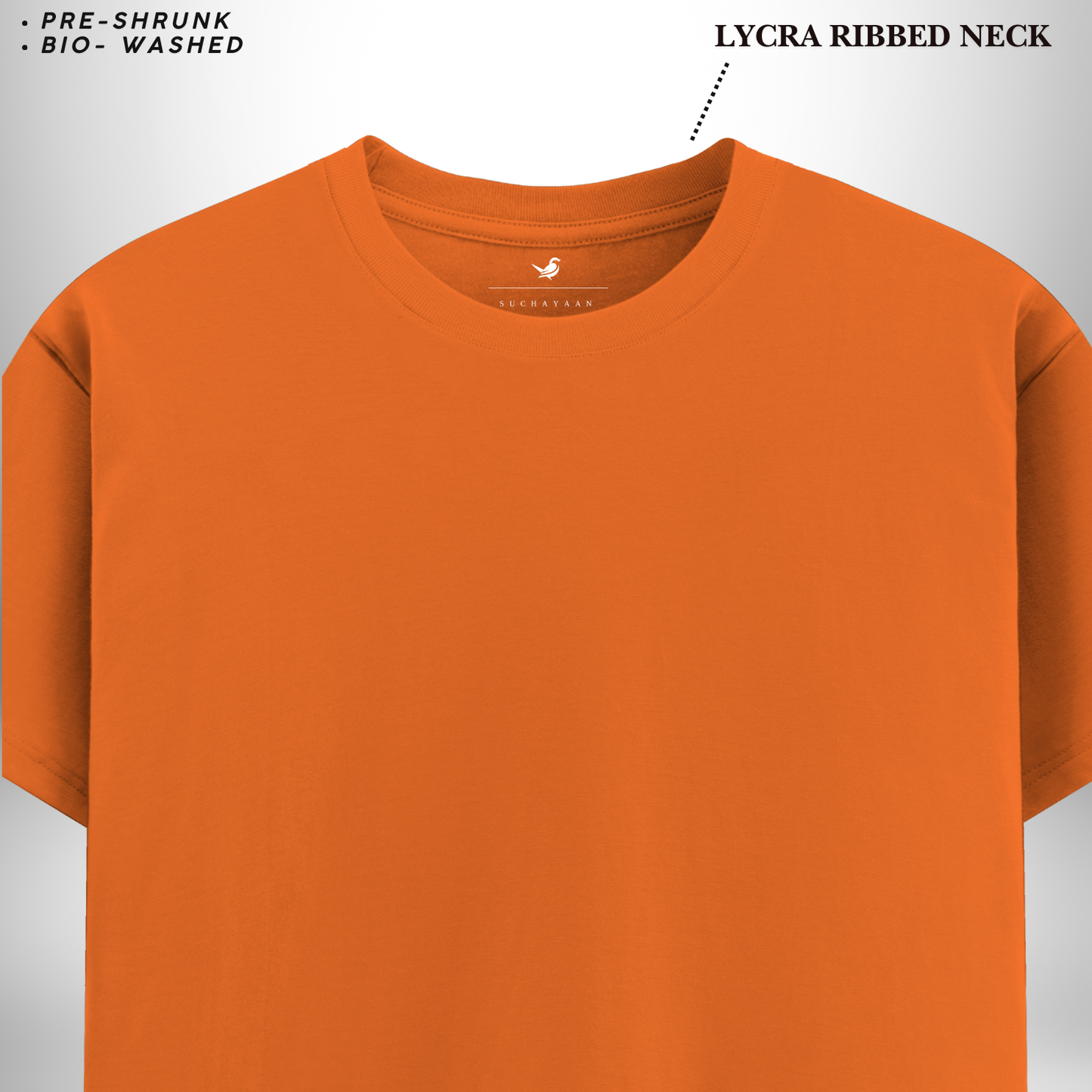 Orange Round Neck T-Shirt – A Vibrant Pop of Color with Comfort, Style, and Energy!