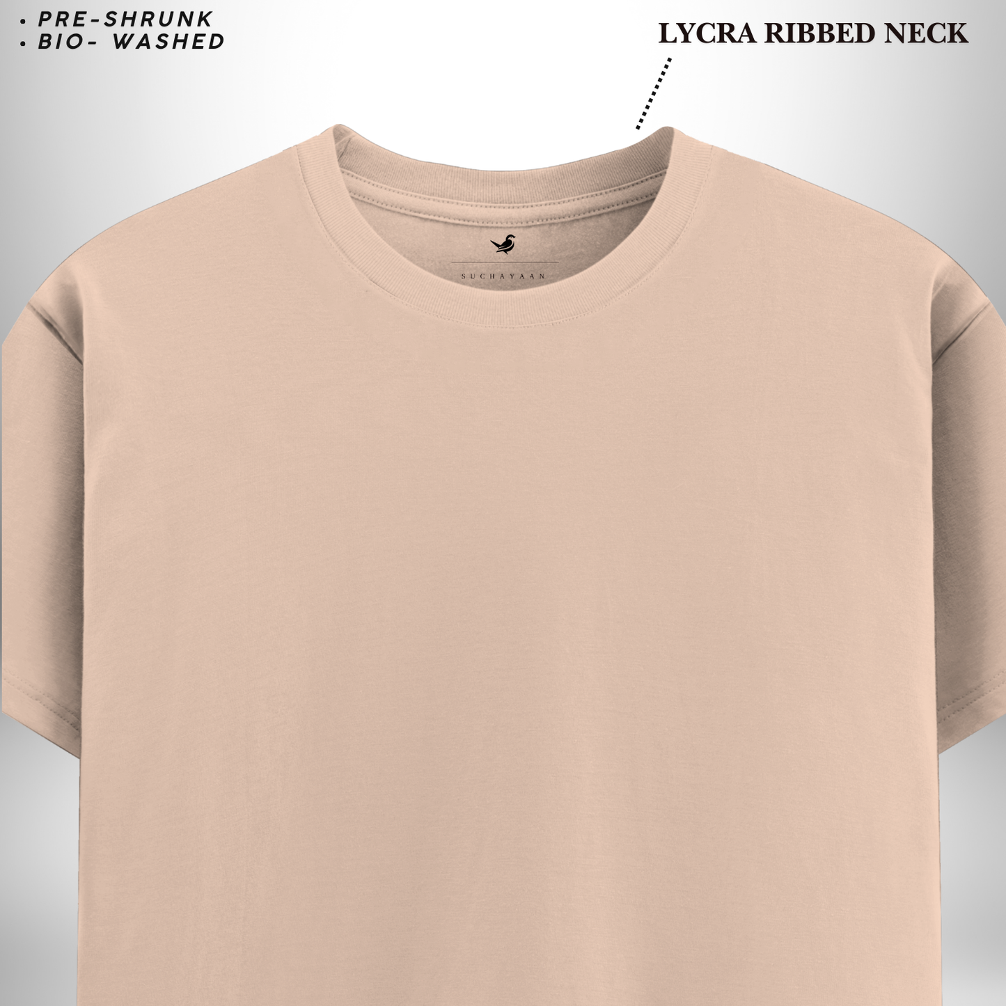 Peach Round Neck T-Shirt – A Delicate Mix of Softness, Style, and Effortless Grace!