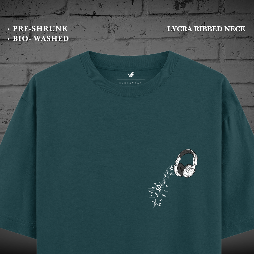 Rhythm Waves Oversized Unisex Tee – Groove to the Beat!