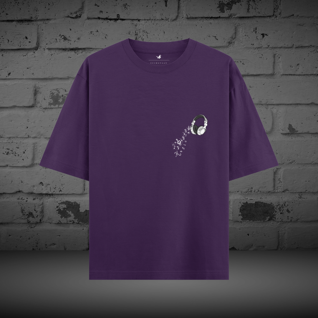 Rhythm Waves Oversized Unisex Tee – Groove to the Beat!