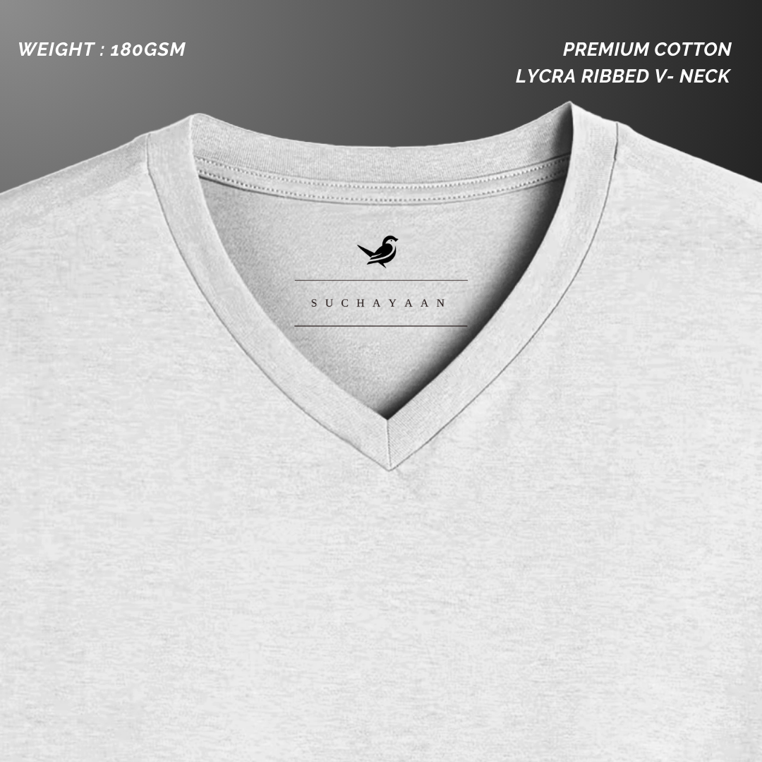 White Classic V-Neck T-Shirt – Timeless & Elegant!