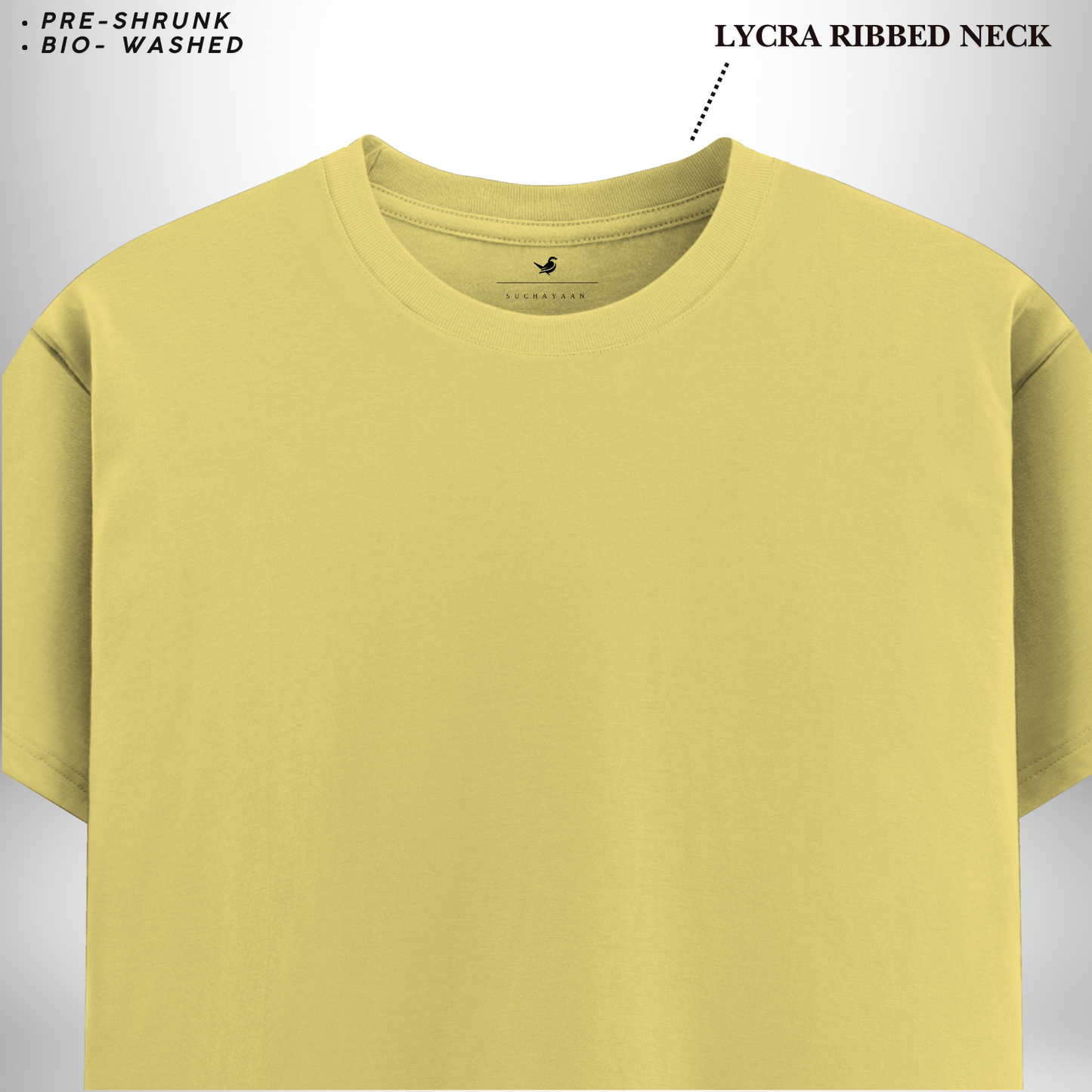 Yellow Round Neck T-Shirt – A Burst of Energy with Comfort, Style, and Vibrancy!