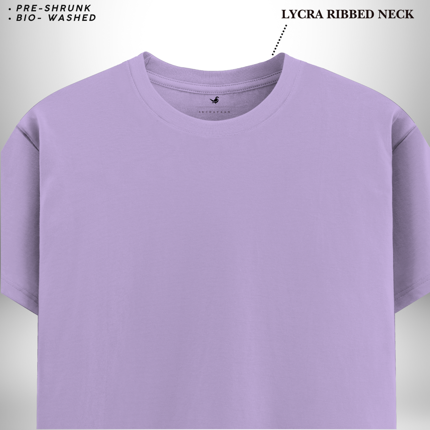 Lavender Round Neck T-Shirt β A Gentle Fusion of Softness, Comfort, and Casual Grace!