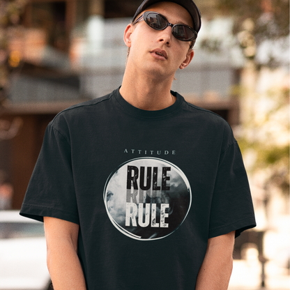 Attitude Rule – Own Your Style, Command the Spotlight! The Must-Have Unisex Oversized T-Shirt to Redefine Your Boldness!