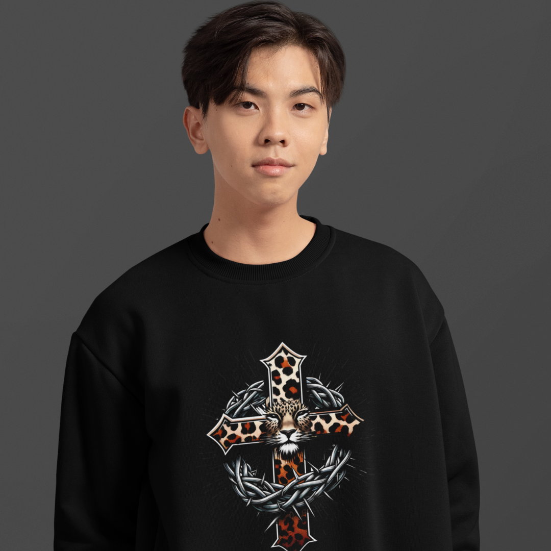 A uniquely designed, stylish, and cozy unisex oversized sweatshirt – the perfect choice to elevate your winter wardrobe