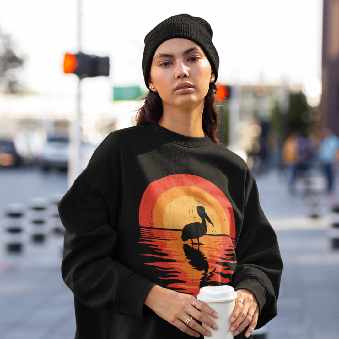 Sunset Serenity: Reflective Duck Oversized Sweatshirt – Embrace Tranquility in Style!