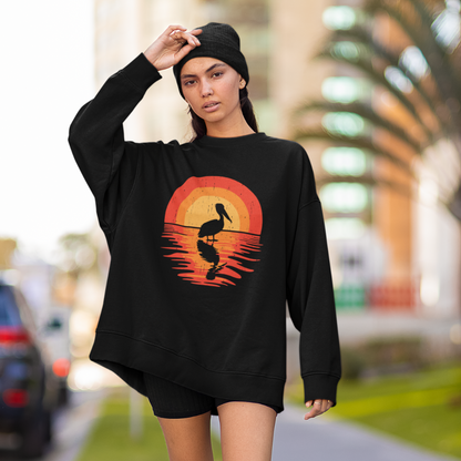 Sunset Serenity: Reflective Duck Oversized Sweatshirt – Embrace Tranquility in Style!