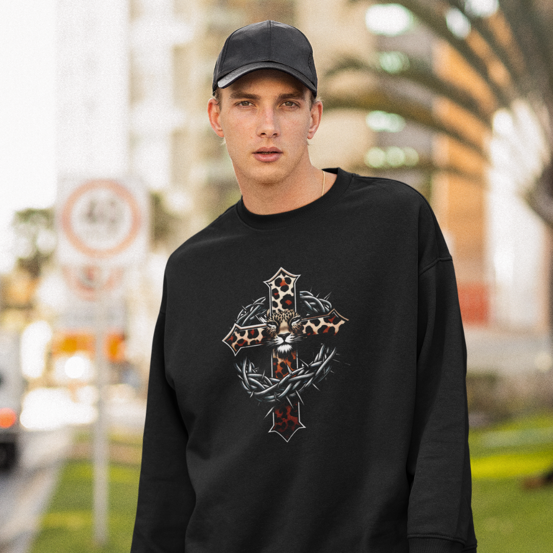 A uniquely designed, stylish, and cozy unisex oversized sweatshirt – the perfect choice to elevate your winter wardrobe