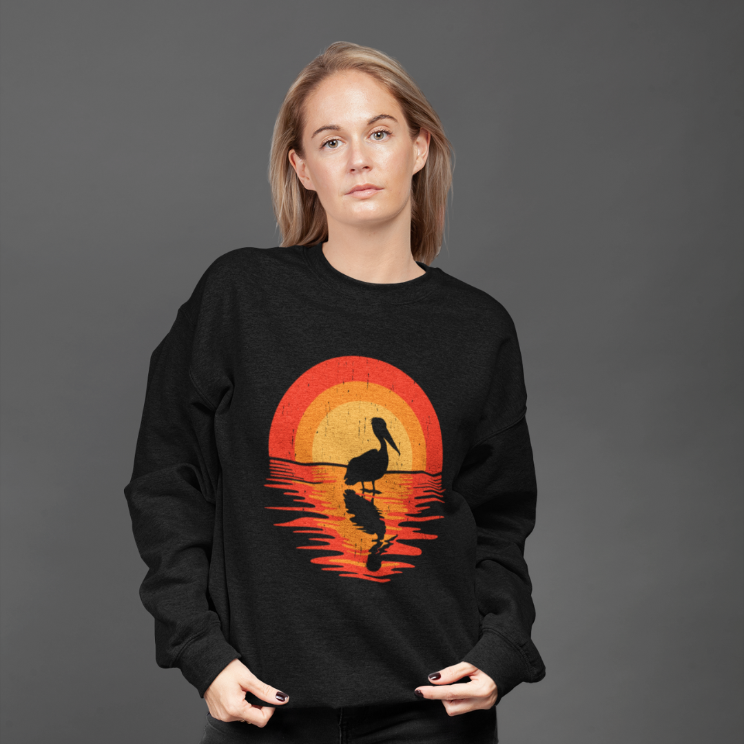 Sunset Serenity: Reflective Duck Oversized Sweatshirt – Embrace Tranquility in Style!