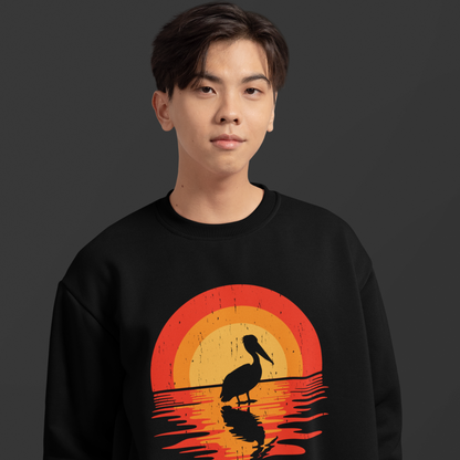 Sunset Serenity: Reflective Duck Oversized Sweatshirt – Embrace Tranquility in Style!