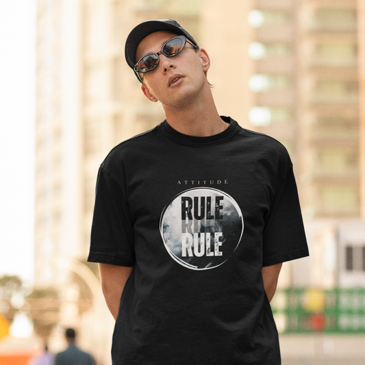 Attitude Rule – Own Your Style, Command the Spotlight! The Must-Have Unisex Oversized T-Shirt to Redefine Your Boldness!