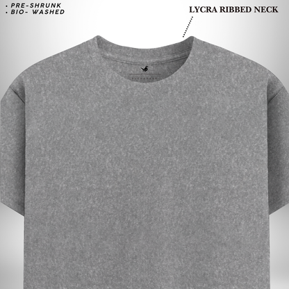Round Neck Charcoal Melange T-Shirt - The Perfect Blend of Comfort, Style, and Everyday Elegance!