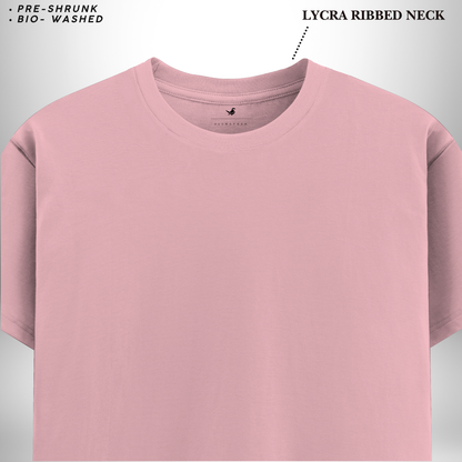 Baby Pink Round Neck T-Shirt – A Sweet Combination of Comfort, Style, and Playful Charm!