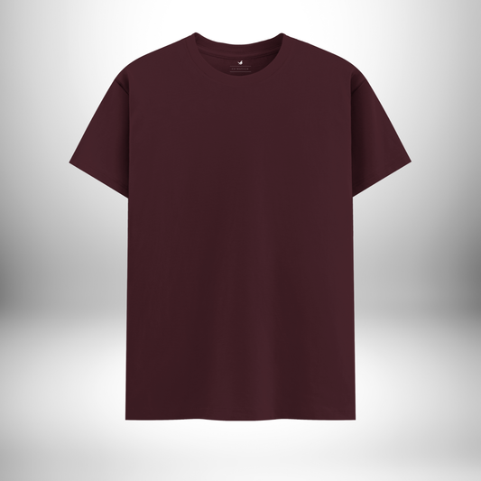 Maroon Round Neck T-Shirt – A Deep and Elegant Mix of Style, Comfort, and Confidence!
