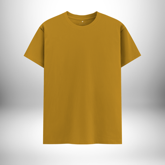 Mustard Yellow Round Neck T-Shirt – A Bold Blend of Warmth, Comfort, and Distinctive Style!