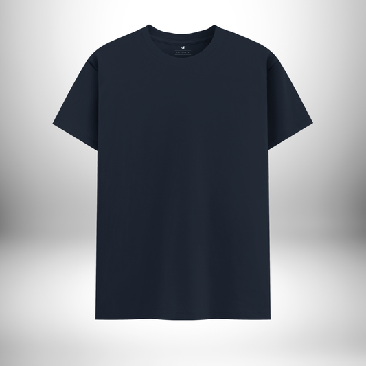Signature Navy Blue Round Neck T-Shirt – The Perfect Blend of Comfort, Style, and Everyday Elegance