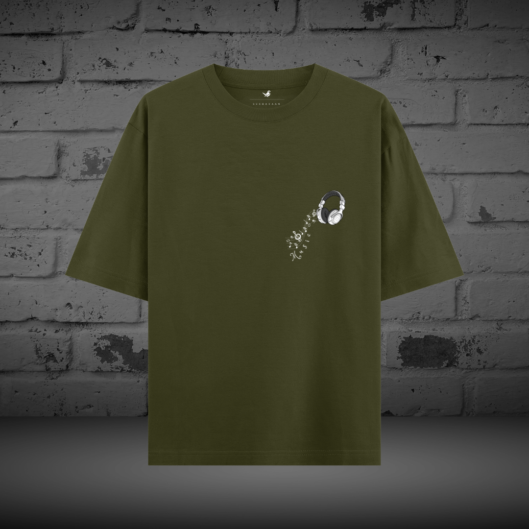 Rhythm Waves Oversized Unisex Tee – Groove to the Beat!