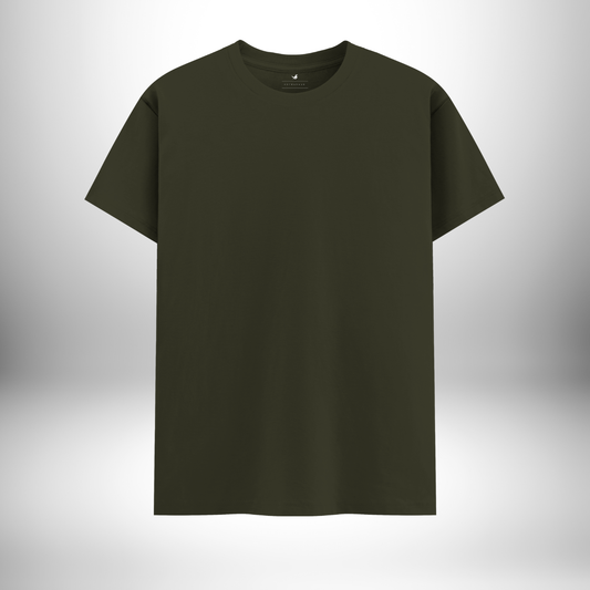 Olive Green Round Neck T-Shirt – The Perfect Balance of Comfort, Style, and Earthy Elegance!