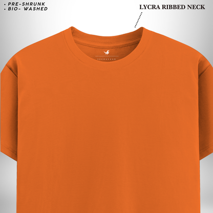 Orange Round Neck T-Shirt – A Vibrant Pop of Color with Comfort, Style, and Energy!