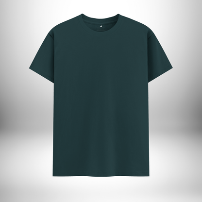 Petrol Blue Round Neck T-Shirt – A Cool Blend of Comfort, Style, and Contemporary Flair!