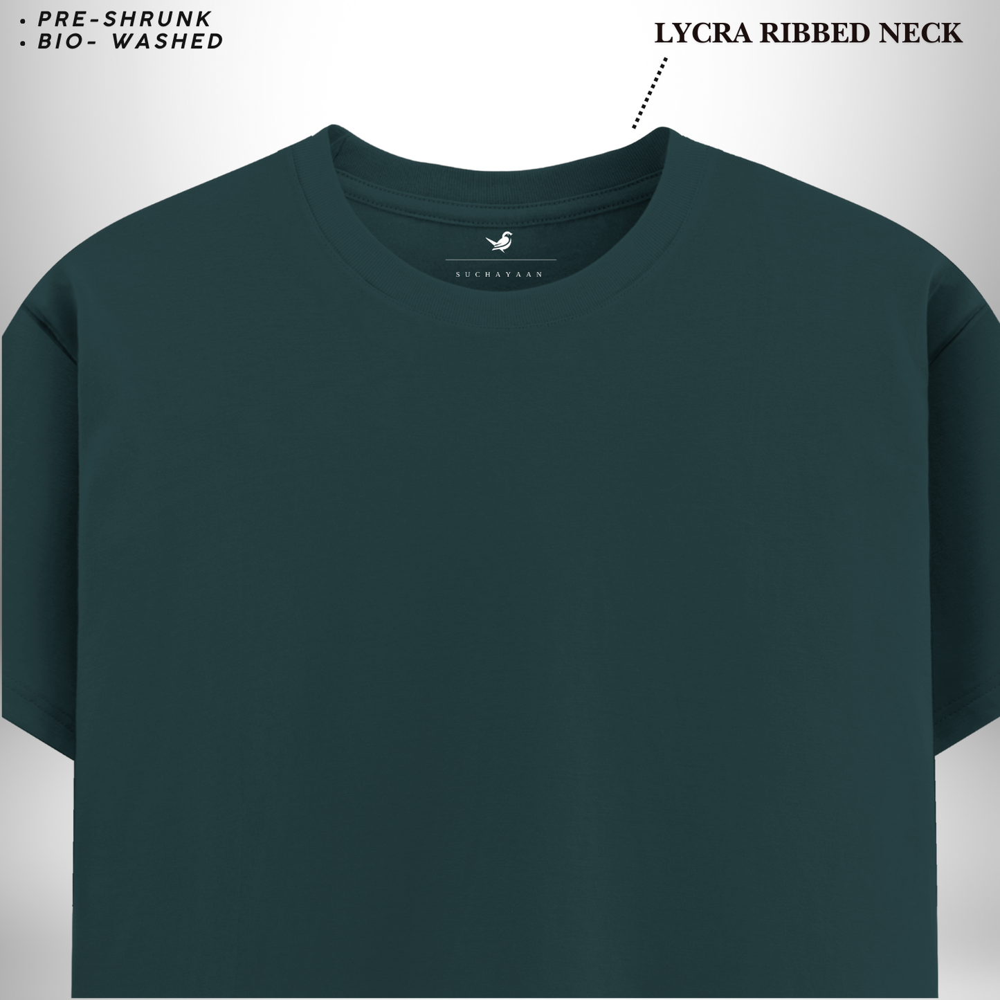 Petrol Blue Round Neck T-Shirt – A Cool Blend of Comfort, Style, and Contemporary Flair!