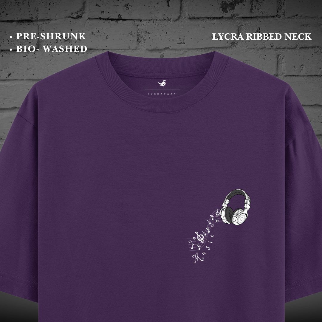 Rhythm Waves Oversized Unisex Tee – Groove to the Beat!