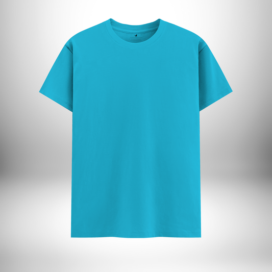 Modern Sky Blue Round Neck T-Shirt – The Perfect Blend of Comfort, Style, and Everyday Elegance