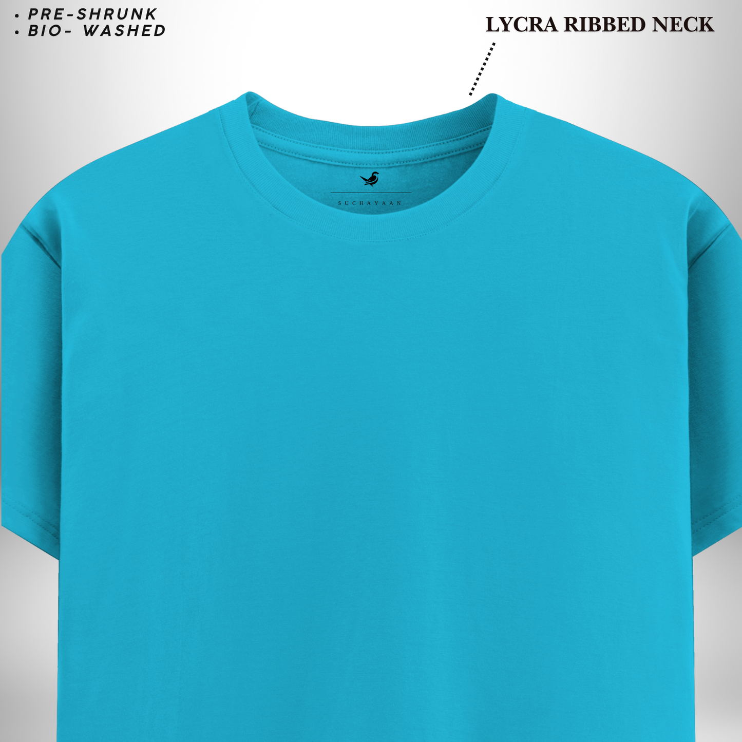 Modern Sky Blue Round Neck T-Shirt – The Perfect Blend of Comfort, Style, and Everyday Elegance