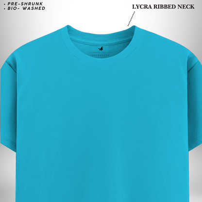 Modern Sky Blue Round Neck T-Shirt – The Perfect Blend of Comfort, Style, and Everyday Elegance
